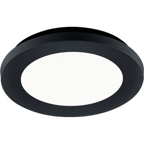 Camillus Plafonnier Rond Led Dimmable Noir IP44 Ø17 cm Trio Lighting (1/3)