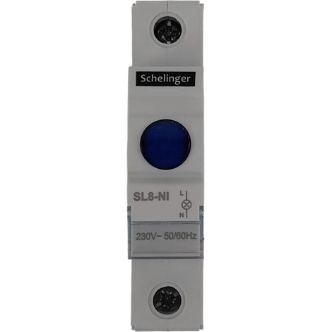 Schelinger SL8 Lámpara de señalización LED para carril DIN, azul (1/5)