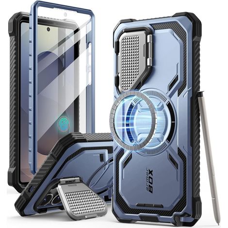 Coque robuste MagSafe pour Samsung Galaxy S25 Ultra avec protection caméra et béquille (1/5)