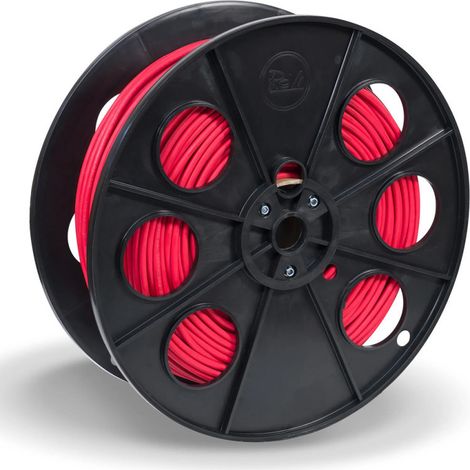 Cavo solare 10 mm² Rosso 100 m Cavo H1Z2Z2-K Isolamento in elastomero reticolato Bassa emissione di fumo