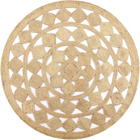 Tapis en jute tissé à la main, 90 cm (1/5)