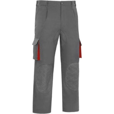 pantalón multibolsillos bicolor. tergal. trabajos industriales. tallas 38 a 64 ropa bicolor gris rojo tallaje talla 48