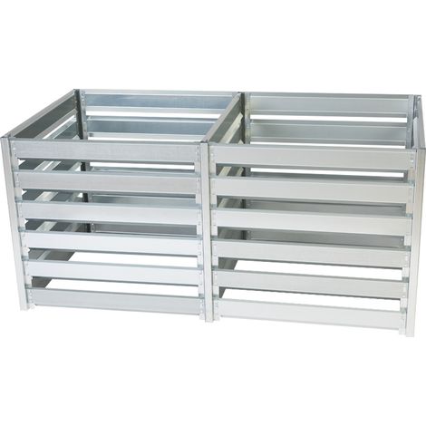 Compostador + Módulo de extensión de jardín 704L + 704L Compostador de jardín metálico - Cubo de compostaje - Timbela M800+M800A (1/5)