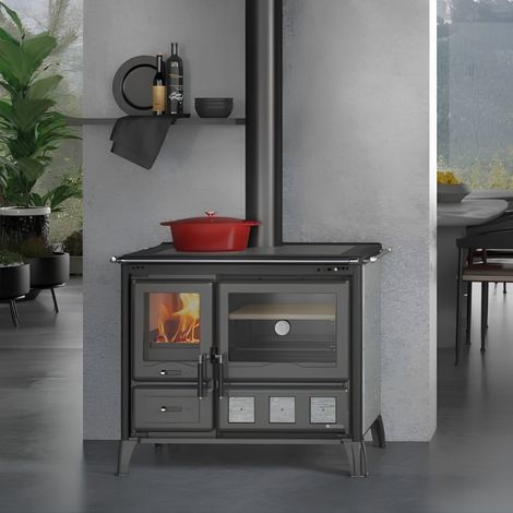 Cuisinière à bois raccordable - LA NORDICA Gardenia XXL Pierre 10.5 kW (1/5)