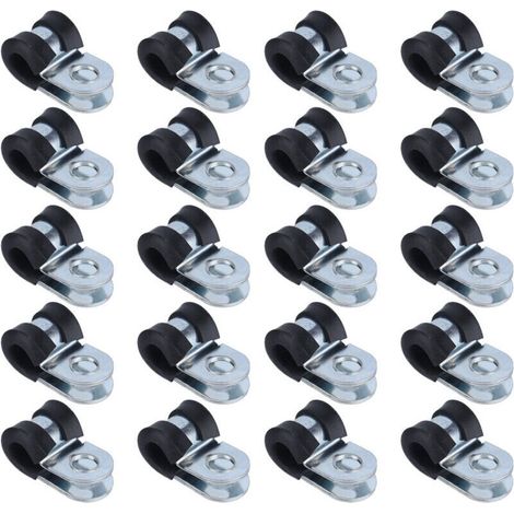 304 Fascette stringitubo in acciaio inox robuste, resistenti alla corrosione e riutilizzabili Fascette stringitubo a forma di R per tubi da 6mm (1/4)