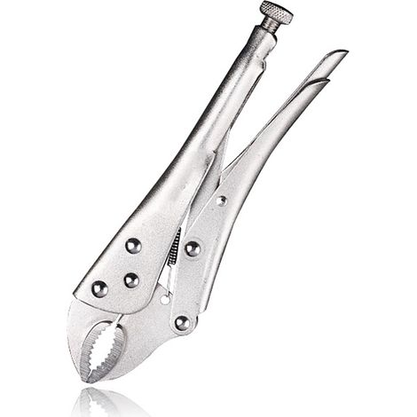 Pince-étau à mâchoires courbes en acier C45 de 25 cm (10 po) - Outil facile à régler pour l'entretien 11895 (1/5)