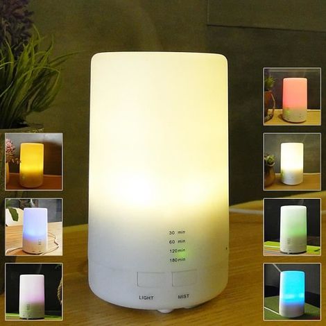 Excelvan Diffuseur d\'Huiles Essentielles à Ultrason Capacité 100ml Humidificateur Aromatique 7 Couleurs LED Optionnelle-Configura (1/4)