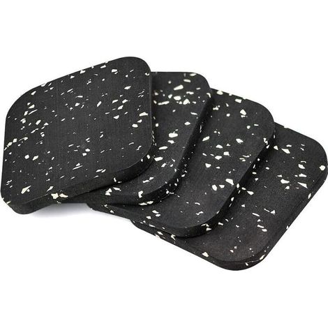 CSPARKV 4 Pièces Antiderapant Patin en Caoutchouc 100 100 10mm Tampon Caoutchouc Patins Antidérapants Meuble pour Meubles lit Machine à Laver et sèche-Linge (1/4)