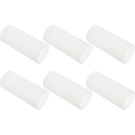 Protecteurs de Bougies Moulage Monobloc Cylindriques en Plastique Blanc Abat-jour Simple Lot de 6 Finition Fine pour Coupelles à Bougies (1/5)