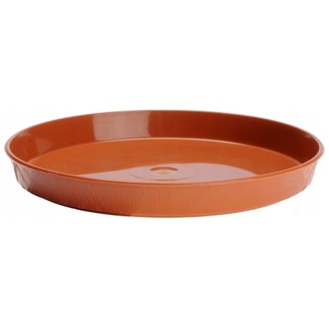 Support imitation bois pour pot de fleurs en terre cuite 19 cm