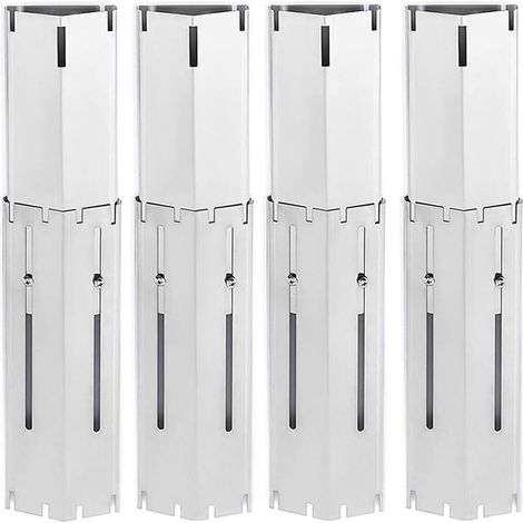 Couvercle de brûleur universel réglable 30-53,3 cm pour la plupart des barbecues à gaz, plaque chauffante en acier inoxydable (1/5)