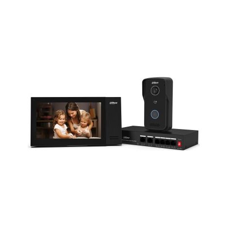 Interphone vidéo Dahua VTO2111D-P-S3 – Caméra HD 2MP – Vision nocturne infrarouge – Étanche IP65 – Alimentation PoE ou DC 12V