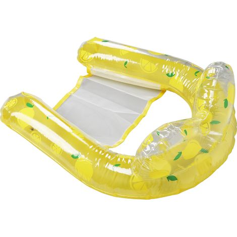 Aufblasbare PVC-Poolliege in U-Form, Unisex, ideal für Partys, gelb. (1/5)