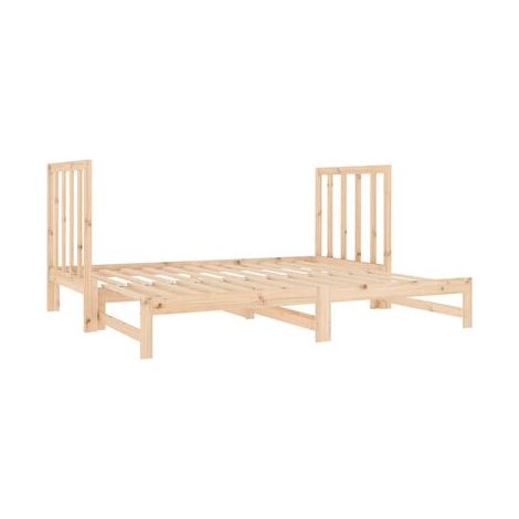 Lit coulissant sans matelas 2x(90 × 190)cm, meuble de chambre, design contemporain, montage facile (1/5)