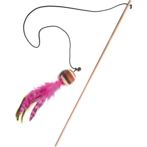 Canule avec pelote de chat tricotée modèle 40 cm