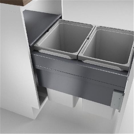Naber Cox Clan® 580/450-2, Abfallsammler für Frontauszüge, hellgrau (1/2)