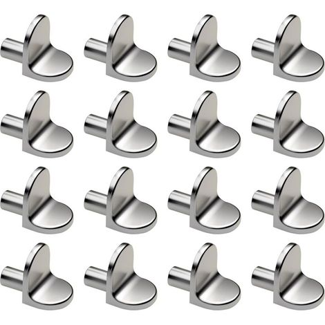 16 Pièces 5mm Chevilles de Support d'Étagère,support etagere murale,Taquet Étagère en forme de L métal,pour Meuble Armoire Placard (1/5)