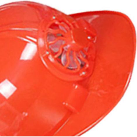 Casque de sécurité avec ventilateur, refroidissement avant, alimenté par cellules solaires, protection solaire respirante pour chantier de Construction, été et extérieur, rouge (1/5)