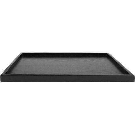 Plateau de service en bois - ZOR® - 40x30 cm - Bois massif - Rectangulaire - Noir - Facile à nettoyer - Pour thé et café (1/4)
