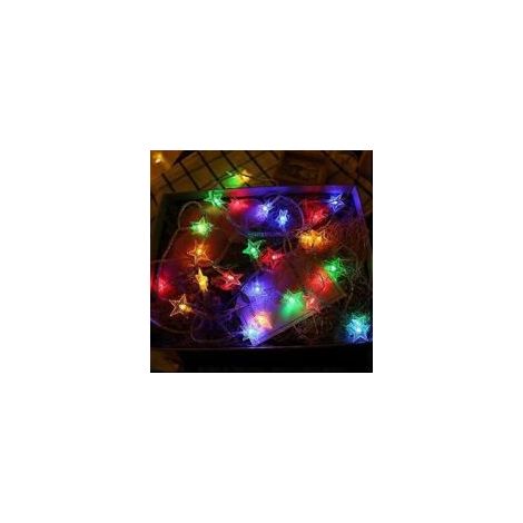 Ghirlanda luminosa da 7,5 m, 50 LED, a batteria, a forma di stella, 8 modalità di illuminazione a colori bianco caldo, ideale per matrimoni, Natale, compleanni, Halloween, ecc. - Crezuo