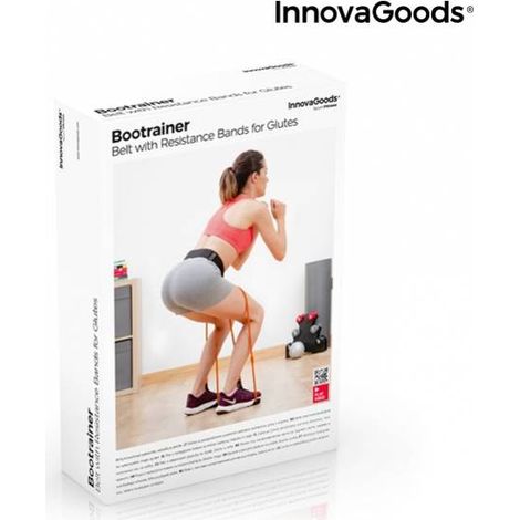 Cinturon con bandas de resistencia para gluteos y guia de ejercicios bootrainer innovagoods (1/5)
