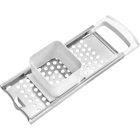 Plato para Spätzle, rallador de Spätzle, rallador de Spätzle, acero inoxidable, plástico, 33 x 11 x 6,7 cm, plata (1/5)