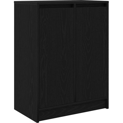 Maison Exclusive - Credenza Rovere Nero 57x34x76 cm in Legno Multistrato