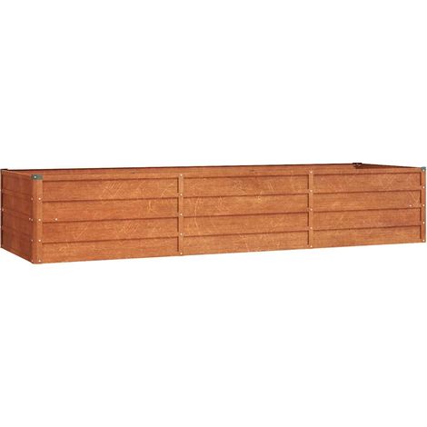 Maison Exclusive - Letto Rialzato da Giardino Ruggine 240x80x45 cm Acciaio Corten (1/5)
