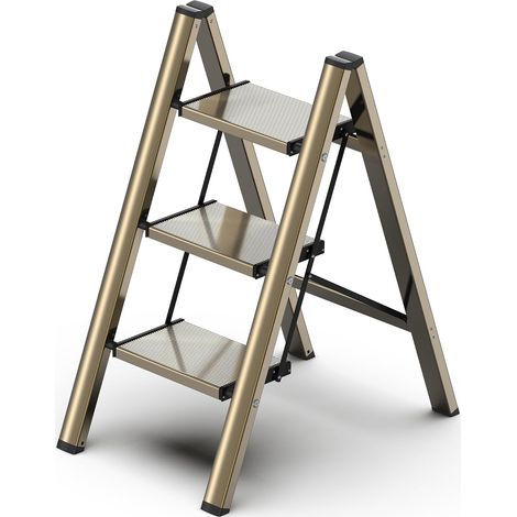 3 Step Ladder Folding Stool with Non-Slip Pedal (1/5)