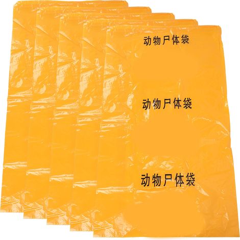 Lot de 5 sacs mortuaires pour animaux, biodégradables en CPE et PEHD, pour chiens et animaux de ferme. (1/5)