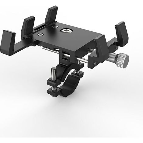 Support de téléphone de vélo. support de téléphone de moto en alliage d'aluminium support de téléphone de vélo universel sans outil installation pour vélo noir rotation à 360 degrés quatre griffes (1/5)