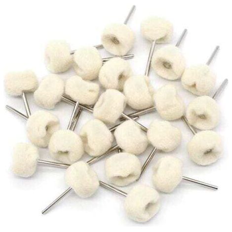 Ruote lucidanti in cotone beige per utensili rotanti Dremel, per rimuovere ruggine e sporco dalle superfici, 25 pezzi
