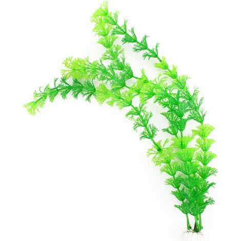 Plante Artificielle Aquarium - Hauteur 45 cm - Base Pierre Intégrée 8,7 cm - Pour Eau Douce et Salée - 1 Pièce (1/5)