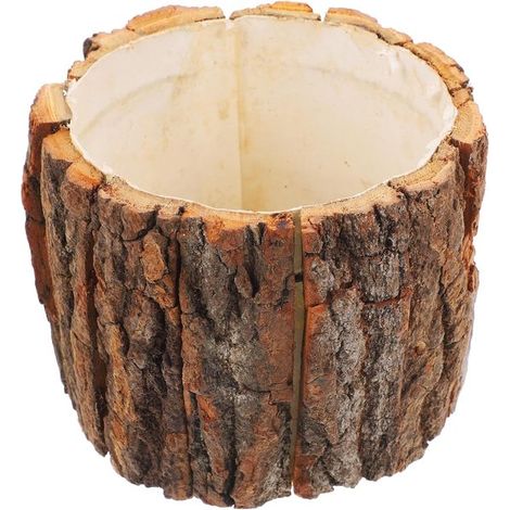 Pot de fleurs en bois d'écorce - vase en tronc d'arbre - porte-fleurs décoratif pour les fêtes et la décoration intérieure - dimensions 12 x 10 cm (1/5)