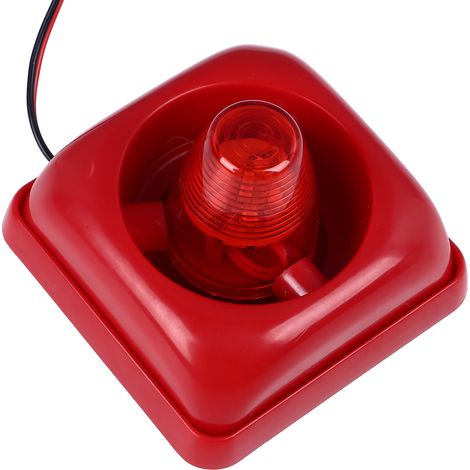 Alarme sonore et lumineuse industrielle 115 dB, sirène stroboscopique rouge ultra-puissante et feux clignotants. (1/5)