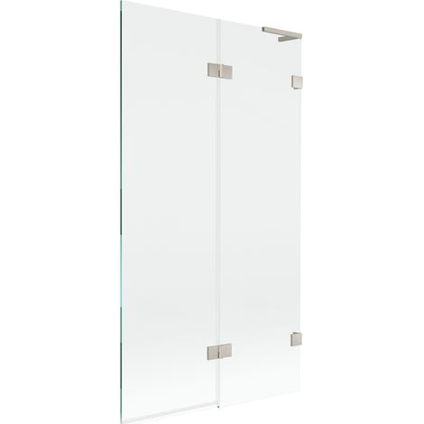 Mexen Lunar L Duschabtrennung 2-teilig, rechts 100 x 150 cm, transparent, gebürsteter Nickel - 897L-100-100-97-00-P (1/5)