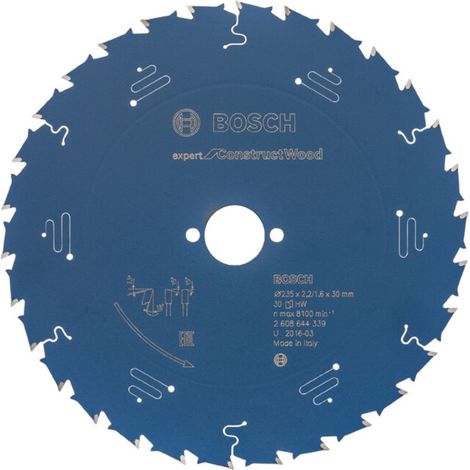 Lame de scie circulaire Bosch Expert pour la construction en bois 235 x 30 x 2,0 mm 30