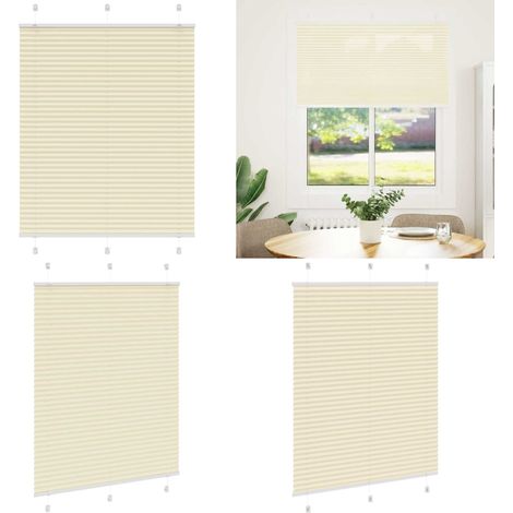 vidaXL Store plissé crème 110x100cm largeur du tissu 109,4cm polyester (1/5)