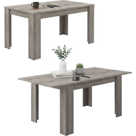 Tavolo Allungabile Marene, Allungabile, Meccanismo Estensione Allunga Centrale, Lunghezza Massima 200 cm, 200x90x75h cm Grigio Rovere Grigio