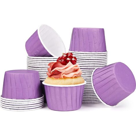 Lot de 50 Moule Muffins, Papier Alimentaire, Design Antiadhésif, Caissettes Cupcake, Pour Mariage Anniversaire (1/5)