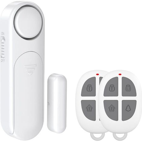 Alarme Maison sans Fil, Alarme de Porte et Fenêtre 2 Modes Capteur sans Fil Magnétique pour Système de Sécurité Maison Sécurité Enfants avec Deux télécommandes (1/5)