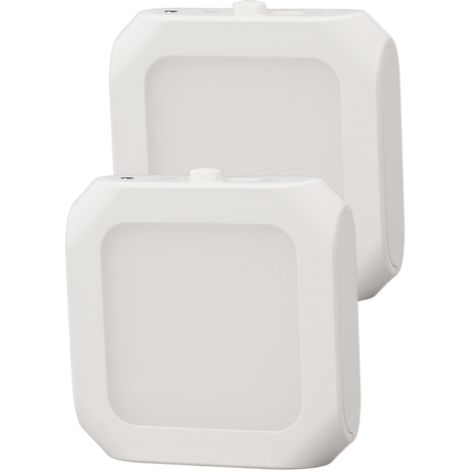 Lot de 2 veilleuses LED à détecteur de mouvement, à intensité variable et avec capteur crépusculaire automatique (110-220 V, éclairage blanc chaud, prise US). (1/5)