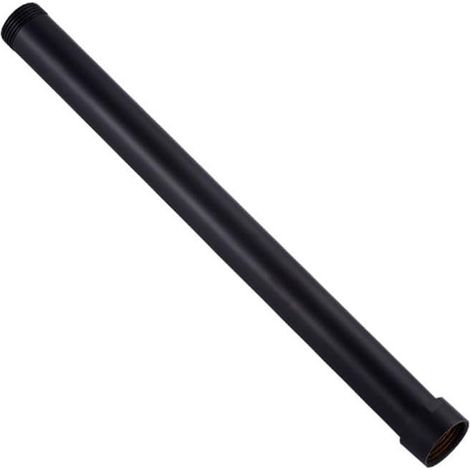 Barre d'extension de douche en acier inoxydable 30 cm, support d'extension de pommeau de douche à angle réglable pour salle de bain, noir (1/5)