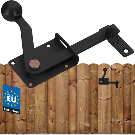 Cierre de pestillo para puerta, cerradura para portón, color negro, 150 mm