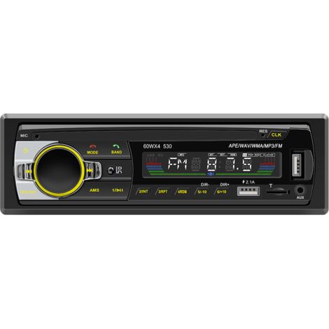 Lecteur MP3 de Radio FM de Voiture, Multi-Fonctions Mains Libres Grand écran coloré Lecteur MP3 d'autoradio avec Lecteur MP3 de Voiture pour Voiture (1/5)