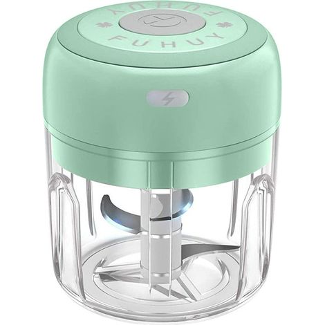 Mini hachoir électrique vert pour légumes, hachoir à aliments, hachoir à ail, hachoir à laitue, hachoir à oignon, hachoir à piment, à (1/5)