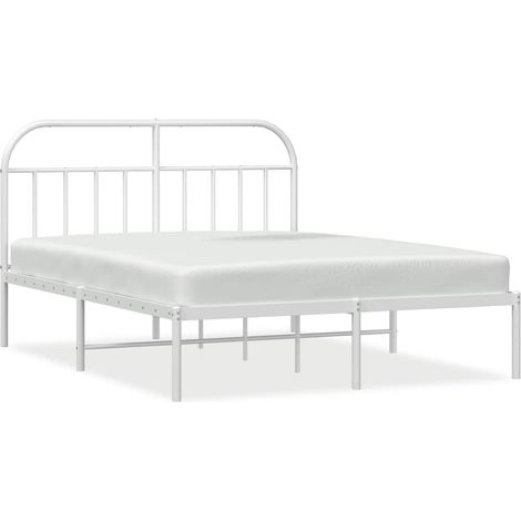 Maison Exclusive - Giroletto con Testiera Metallo Bianco 183x213 cm (1/5)