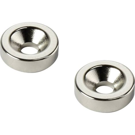 TRU COMPONENTS TC-12250608 Magnete permanente Anello (Ø x A) 15 mm x 3 mm M4 Temperatura limite (max.): 150 °C