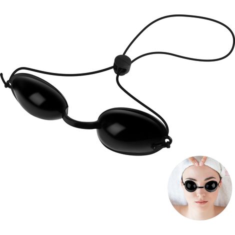 10 Stück professionelle UV-Bräunungsbrillen - PVC-Augenschutzbrillen gegen intensives Licht für Solarium/Lichttherapie - Kosmetikstudio & Heimgebrauch (Schwarz)