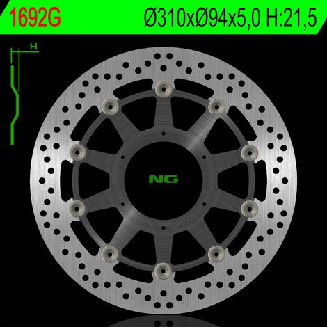 Disco de freno delantero flotante de aluminio NG para Honda ST 1300/CTX 1300